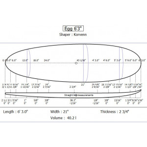 Surfboard Korvenn Egg 6'3" V2